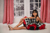 Cupcake Couture Rental~ Christmas Black and White Buffalo Plaid ~ Reversible