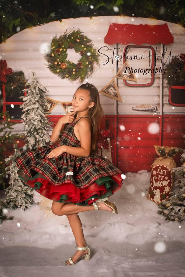 Cupcake Couture Rental~ Christmas Black Plaid ~ Reversible Size 7 / 6 Day Rental Cupcake Couture Rental~ Christmas Black Plaid ~ Reversible Size 7 / 6 Day Rental