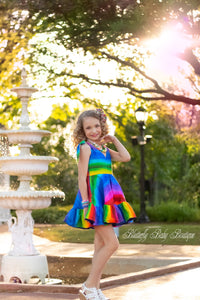 Couture Rental~ Reversible Rainbows and Watercolor