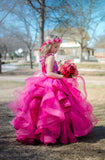 LuXee Couture Gown Rental~ Cascading Loopy Floral