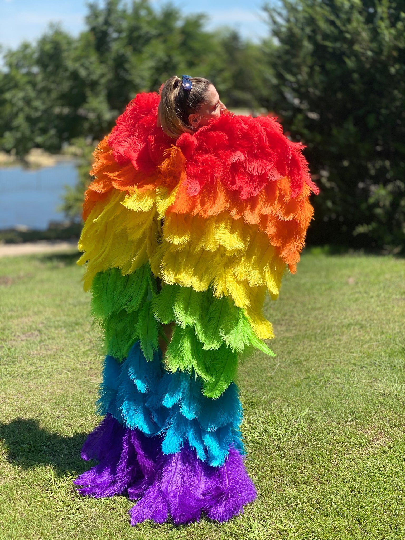 Angel Wings Babywearing Hoodie Feathers Jeans