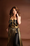 Boujee Bee LuXee ~ Bombshell Gold Cage Corset Gown