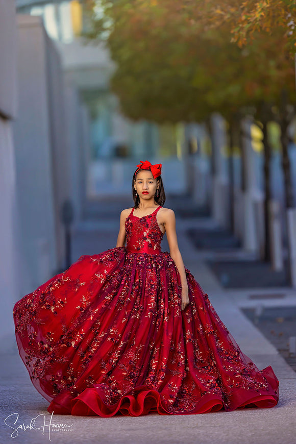 LuXee Couture Gown Rental~ Roses are Red